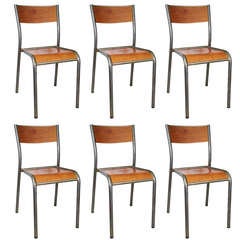 Vintage French Schoolhouse Chairs