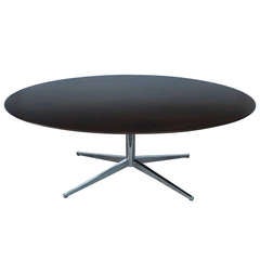 Florence Knoll Oval Walnut Dining or Conference Table