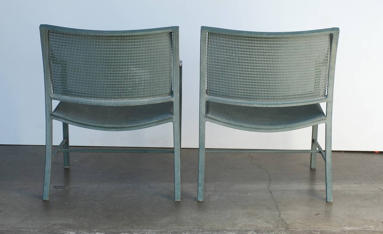 Brown Jordan 'Regent Series Alumicane' Dining Patio Set In Good Condition In Palm Springs, CA