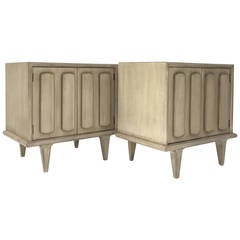 Sculptural Pair of American of Martinsville Nightstands