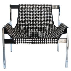 Houndstooth Sling Lounge Chair  by Jerry Johnson