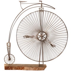 Penny Farthing Bicycle Sculpture In The Style Of Curtis Jere