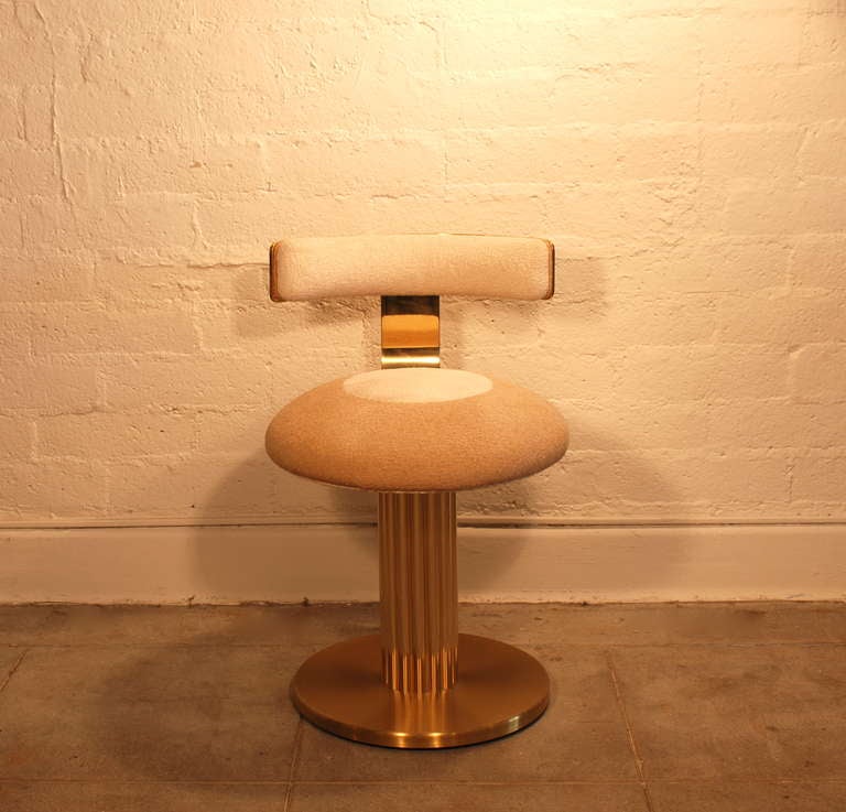 Set of Four Klismos Swivel Brass stools In Good Condition In Palm Springs, CA