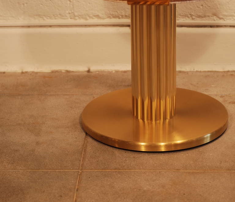 Set of Four Klismos Swivel Brass stools 1