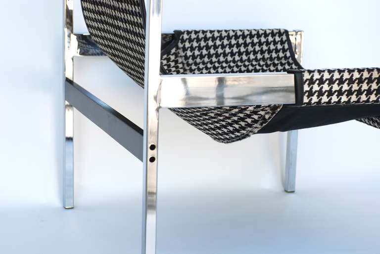 American Houndstooth Sling Lounge Chair  by Jerry Johnson