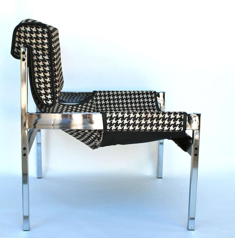 Houndstooth Sling Lounge Chair  by Jerry Johnson 3