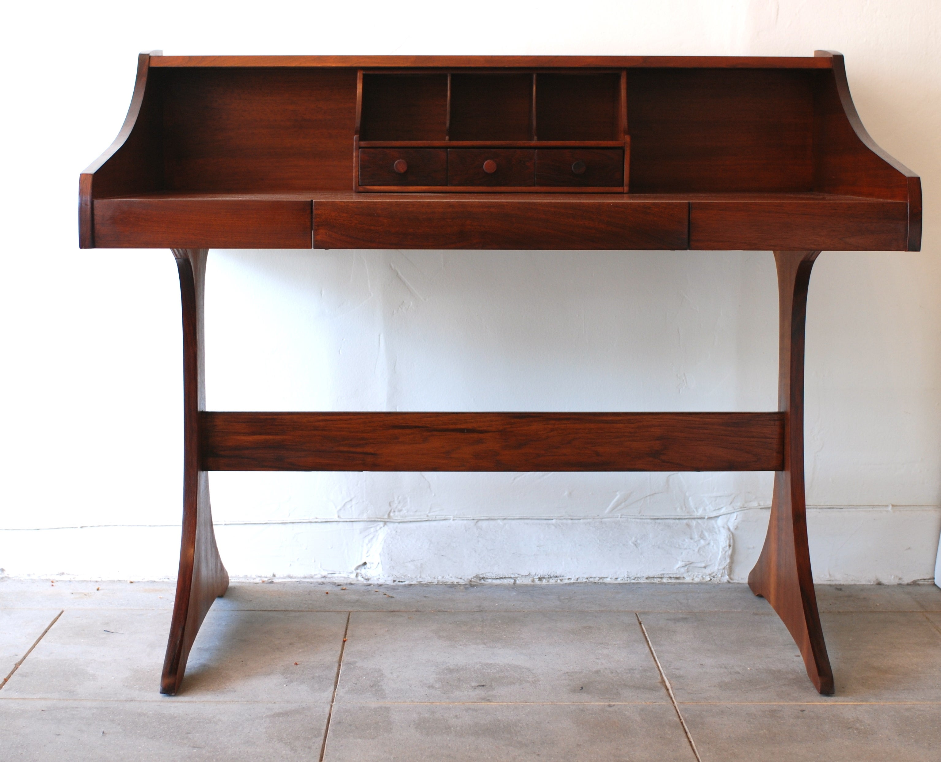 Mid Century American Walnut Desk by Kroehler