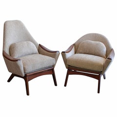 Set of His and Hers Adrian Pearsall Lounge Chairs