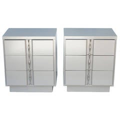 Pair of Dovetail Grey America of Martinsville Nightstands