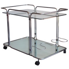 1970s Chrome Bar Cart