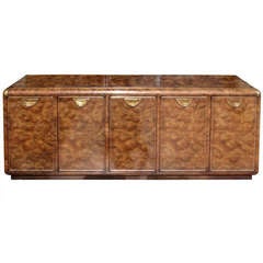 Vintage Mastercraft  Burl Wood Credenza Sideboard