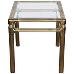 Brass Mastercraft Rectangle End or Side Table
