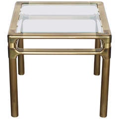 Brass Mastercraft Square End or Side Table