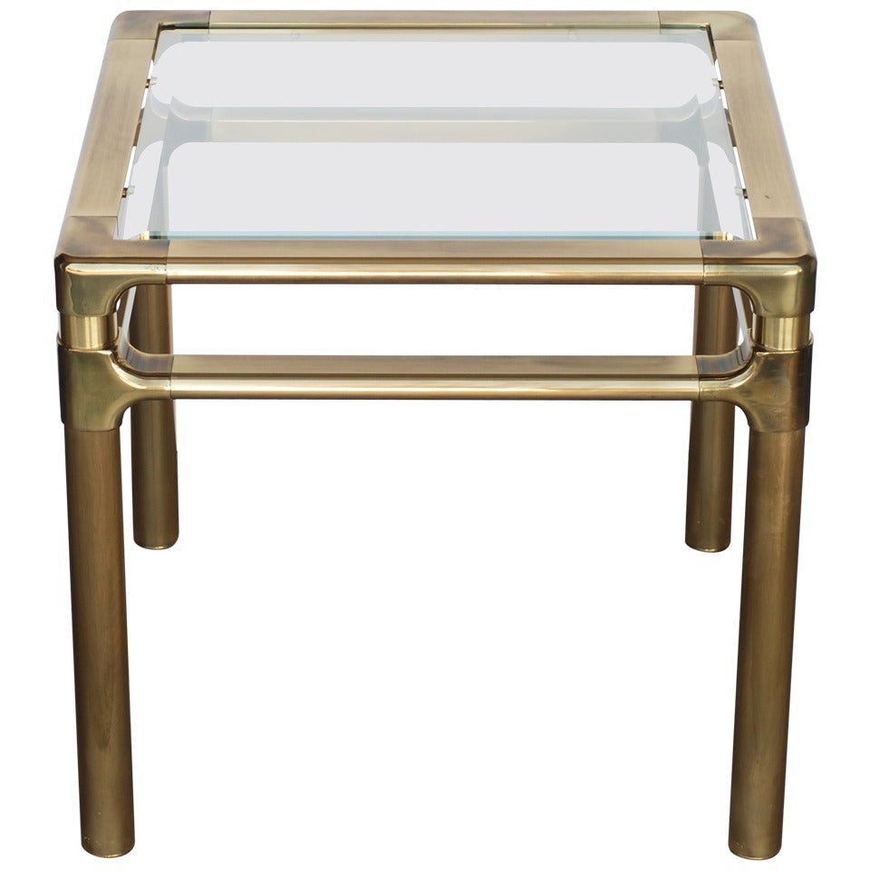 Brass Mastercraft Square End or Side Table