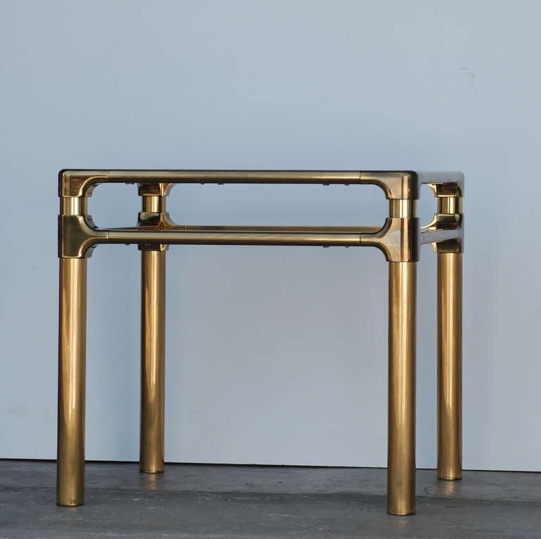 Brass Mastercraft Square End or Side Table 1