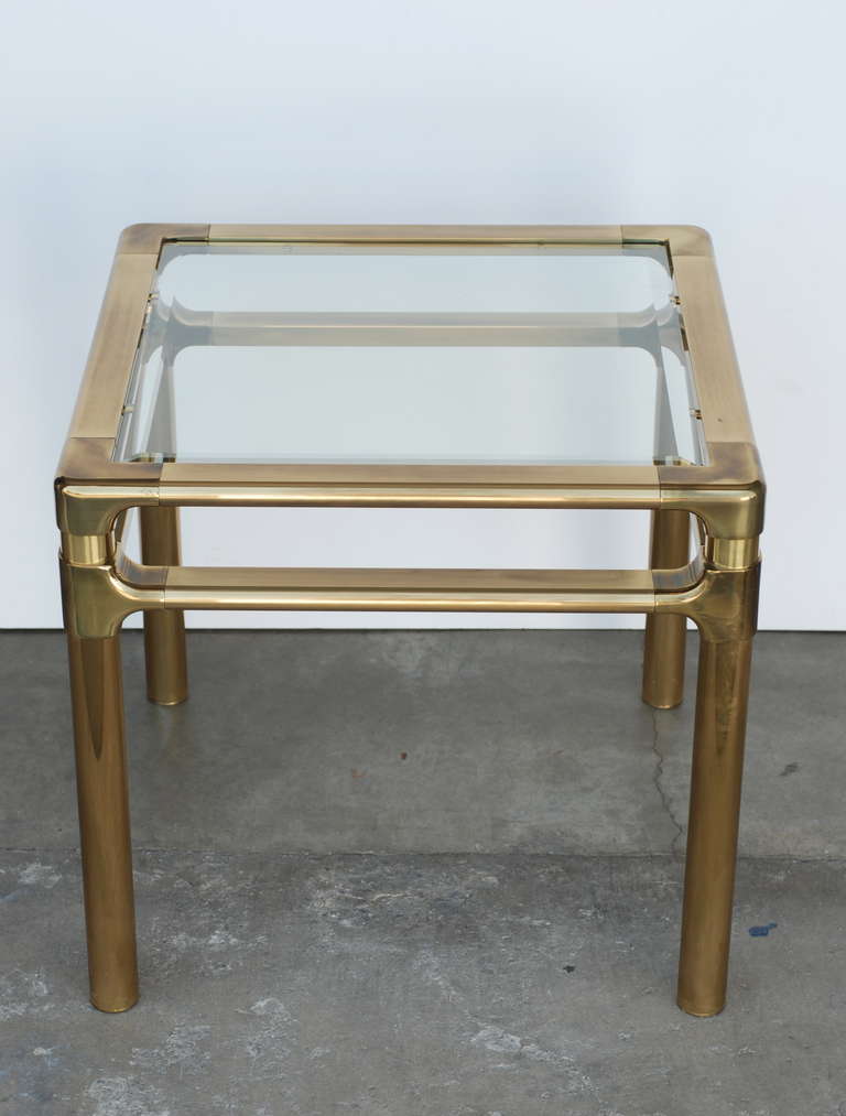 Brass Mastercraft Square End or Side Table 2