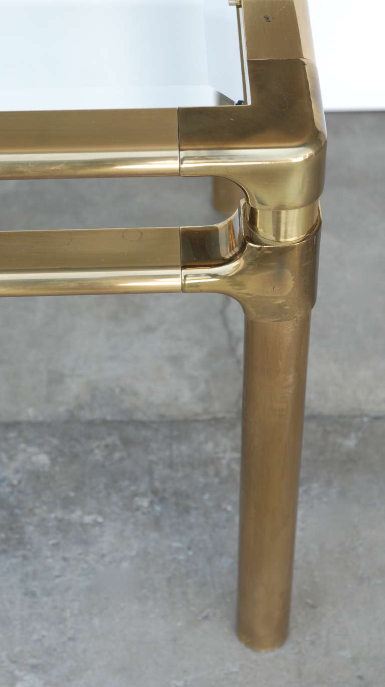 Brass Mastercraft Square End or Side Table 3