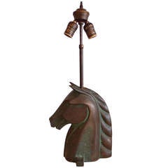 Moderne Horse Head Table Lamp
