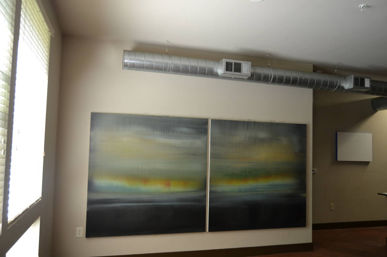Mark Russell Jones Large Diptych Abstract Oil Paintings at 1stDibs