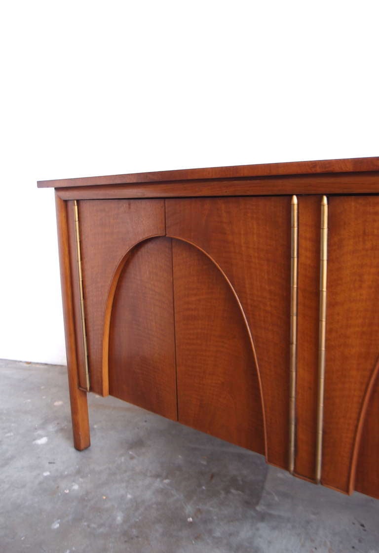American Drexel Marble Top Buffet Credenza