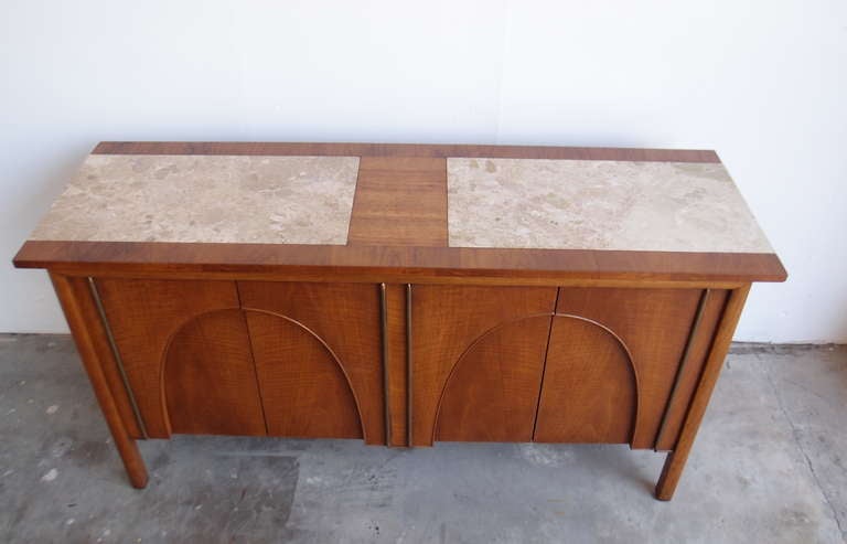 Drexel Marble Top Buffet Credenza 4