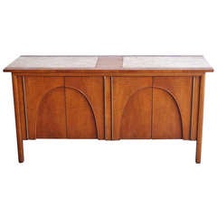 Drexel Marble Top Buffet Credenza