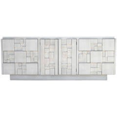Brutalist Paul Evans Style Mosaic Dresser by Lane in Driftwood Finish