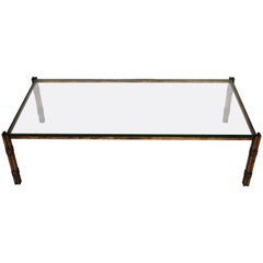 Mexican Modern Gilt Rectangular Coffee Table