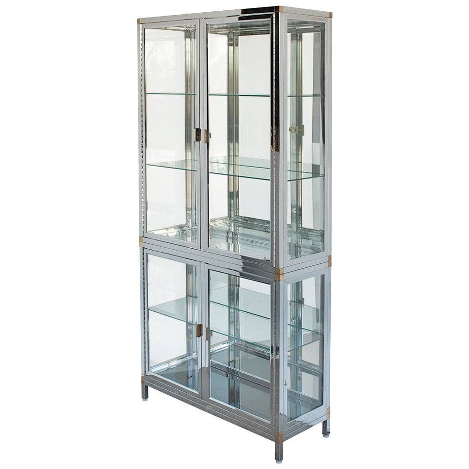 Chrome and Brass Vitrine