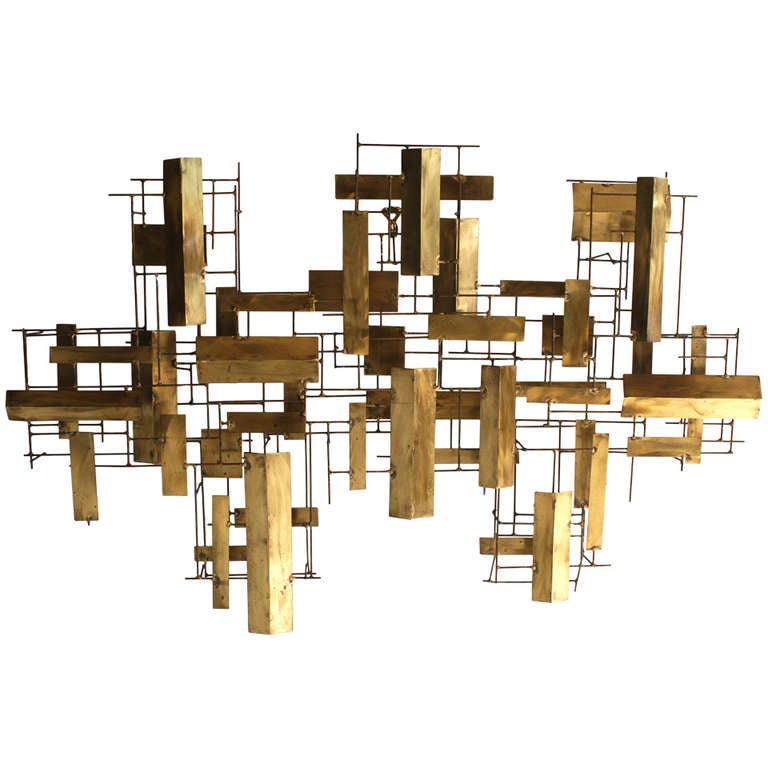 Abstract Metal Wall Sculpture at 1stDibs metal wall sculpture abstract