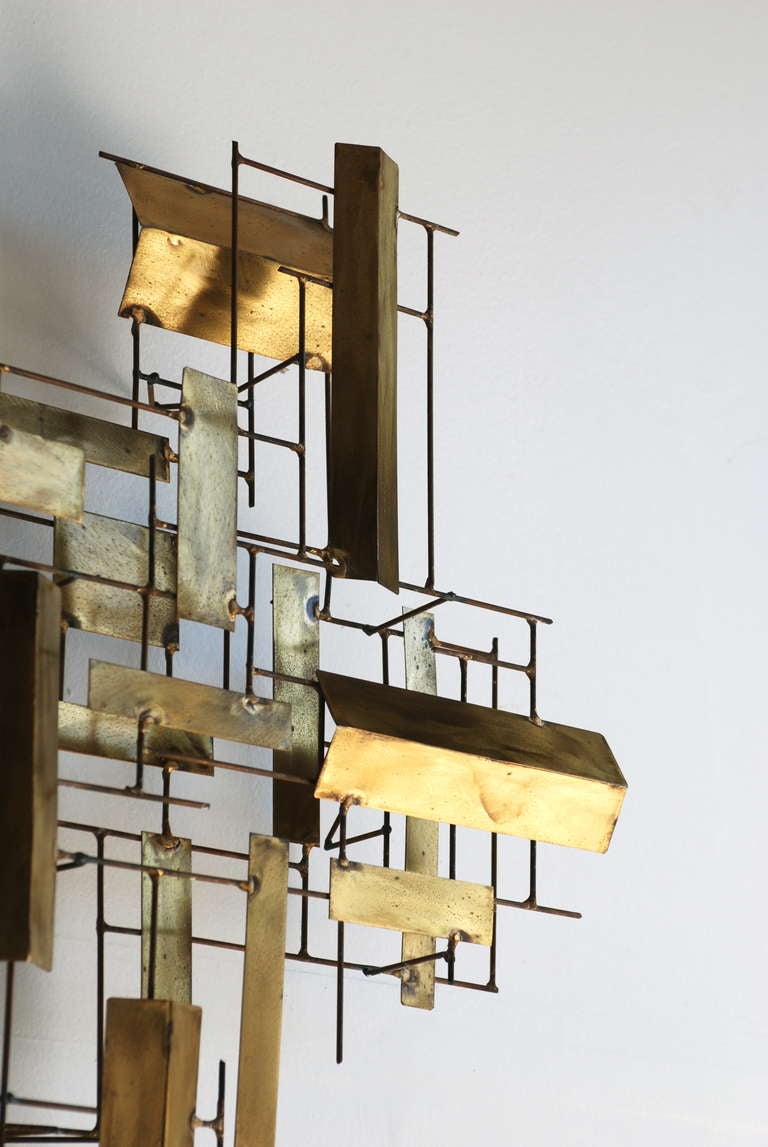 Late 20th Century Abstract Metal Wall Sculpture