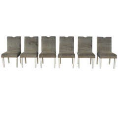 Larry Laslo for Directional Set of Six High Back Dining Chairs