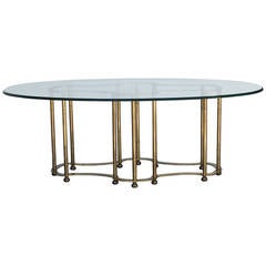 Elegant Mastercraft Brass Dining Table