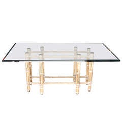McGuire Bamboo and Glass DiningTable