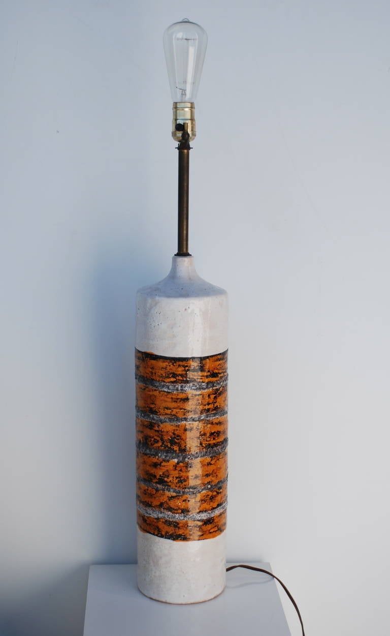 Ceramic Raymor Table Lamp In Good Condition In Palm Springs, CA