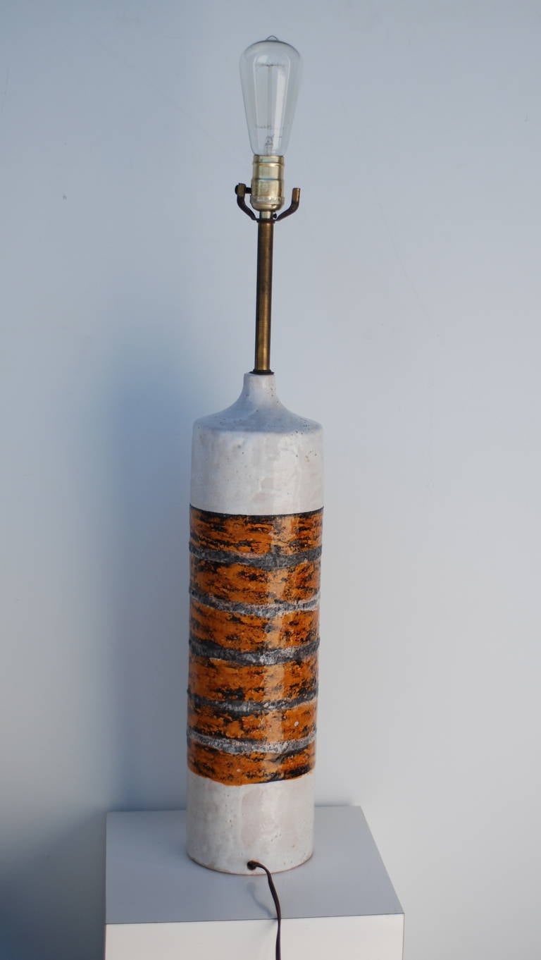 Mid-20th Century Ceramic Raymor Table Lamp