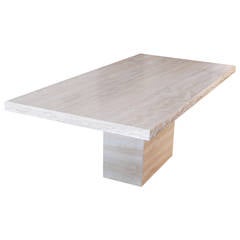 Italian Travertine Dining Table