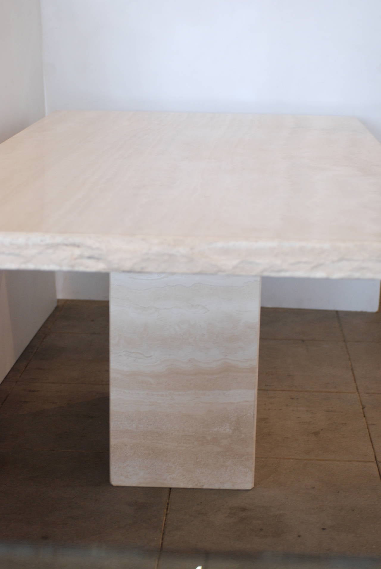 Late 20th Century Italian Travertine Dining Table