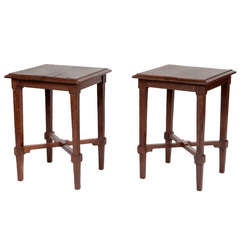 Antique Pair of Palmwood Side Tables