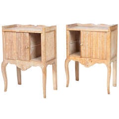 Pair of Limed Oak Bedside Cabinets