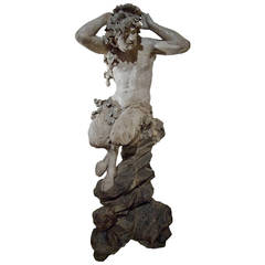 Satyr Sculpture Attributed to Anton Maria Maragliano