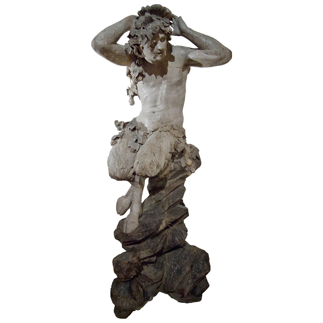 Satyr Sculpture Attributed to Anton Maria Maragliano For Sale