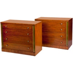 Pair of Walnut Chest of Drawers