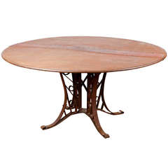 Wrought Iron Riveted French Centre Table ca. 1920