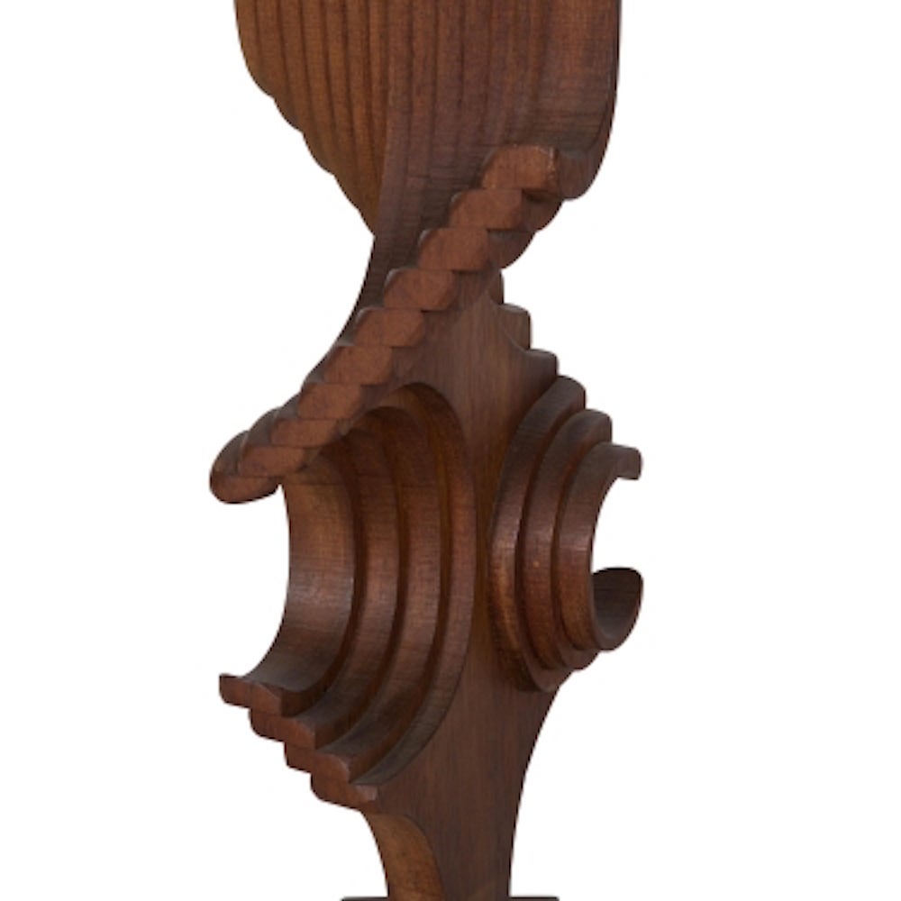Walnut form sculpture by Brian Wilshire.

Walnut form by Brian Wilshire signed on base.