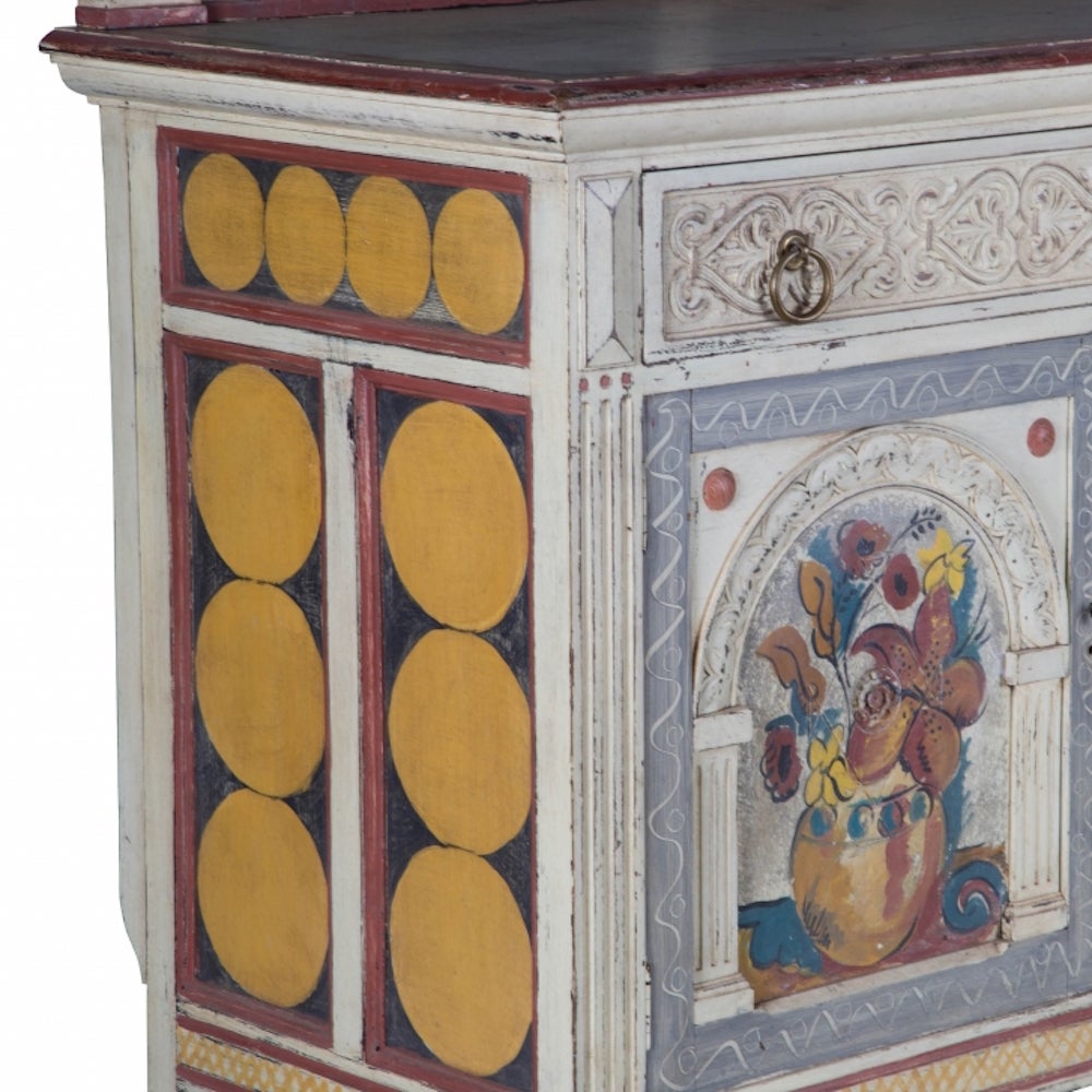 Early 20th Century Bloomsbury Circle Painted Sideboard, circa 1925