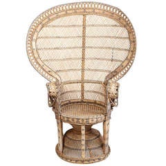 Wicker Throne Chair