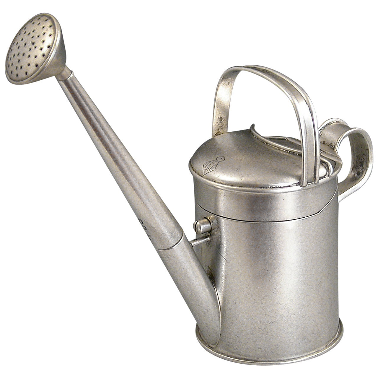 Victorian Antique Silver Novelty Watering Can Inkwell 
Penner