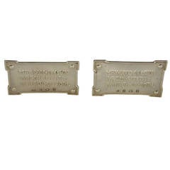 Pair Arts & Grafts Silver 'Proverb' Menu Holders