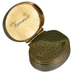 Antique Rare George III Silver Memorial Vinaigrette 
Henry
